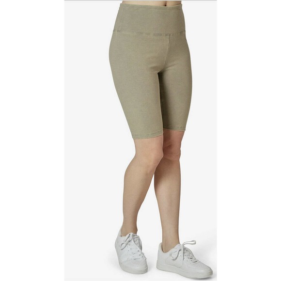 Ultra Flirt Juniors Pull-On High-Rise Bike Shorts Stretch Dark Green XS, $20 NWT - Picture 1 of 6